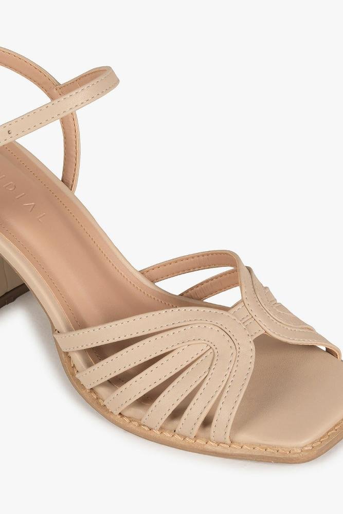 Sandália Feminina Salto Alto Mundial Green Off White 2