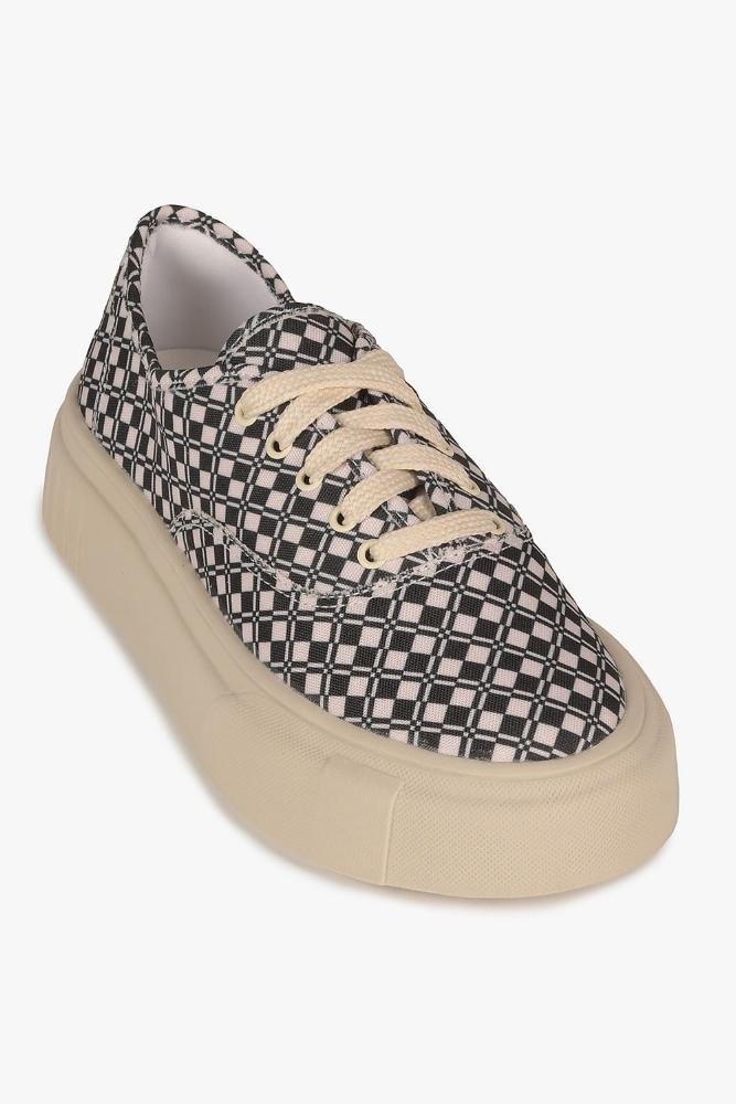 Tênis Feminino Plataforma Mundial Danielle Off White/Preto 4