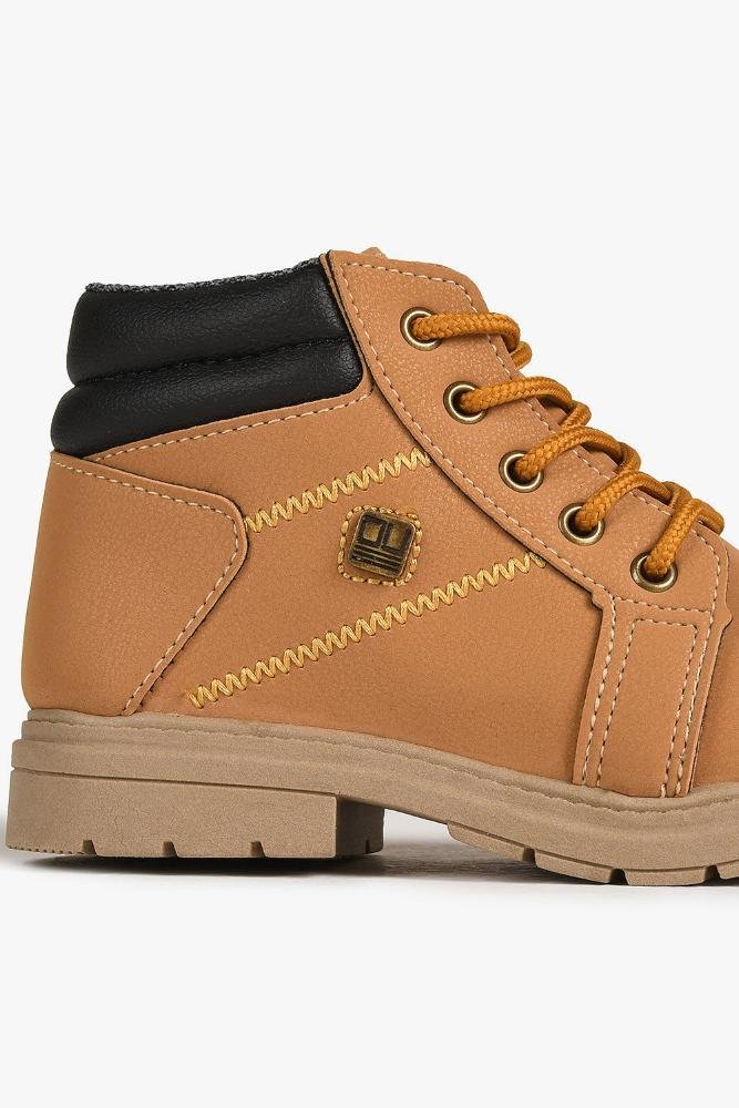 Bota Coturno Infantil Cano Curto Ortobaby Dirk Caramelo 2