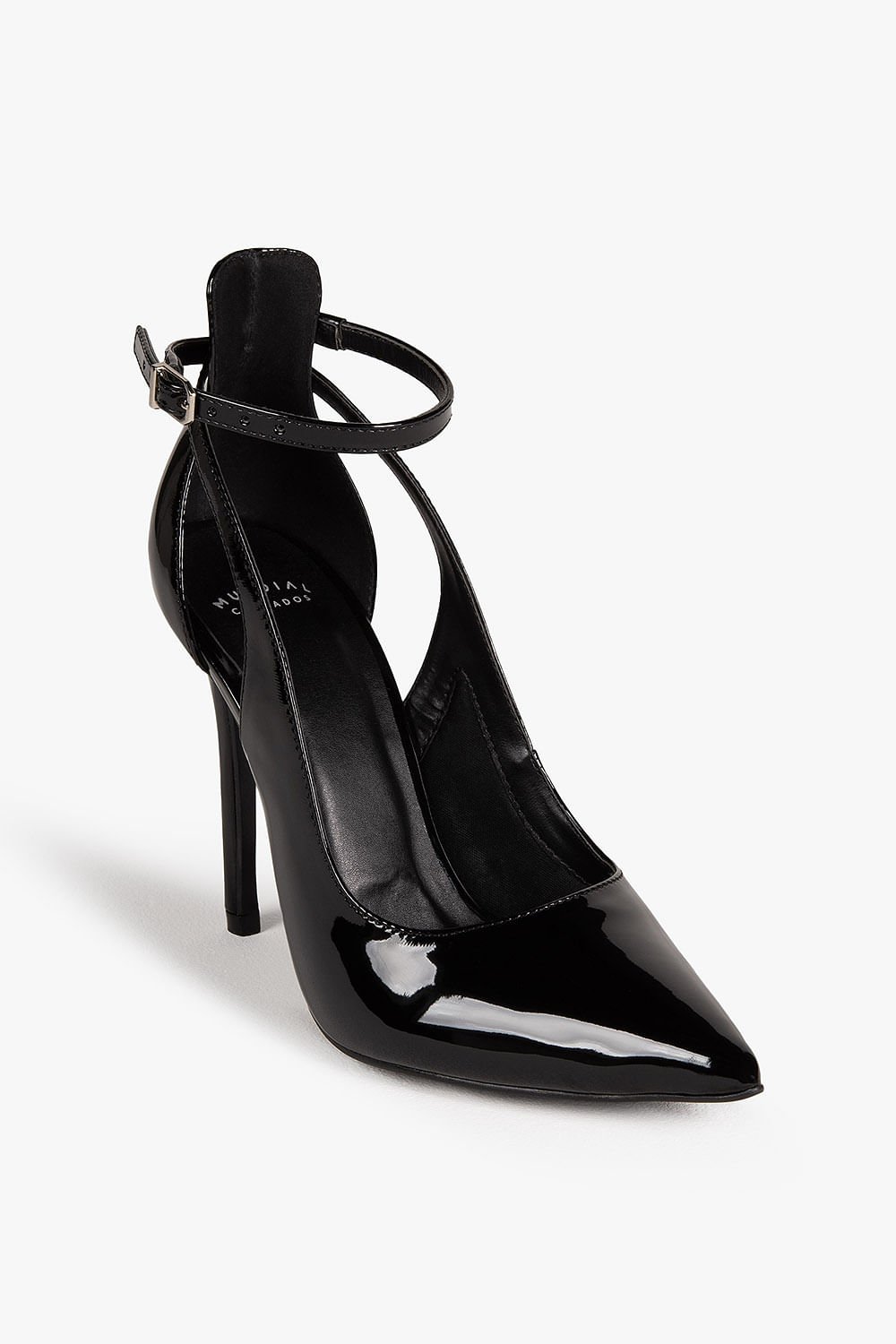 Scarpin Feminino Recorte Salto Alto Mundial Roxanne Preto 5