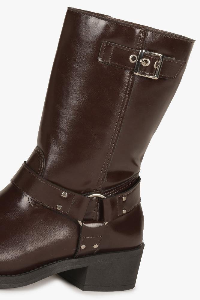 Bota Feminina Cano Médio Mundial Eloa Café 2