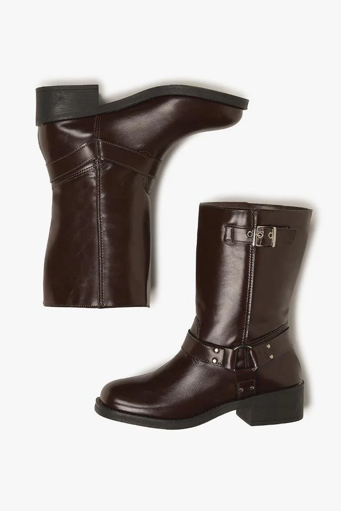Bota Feminina Cano Médio Mundial Eloa Café 3