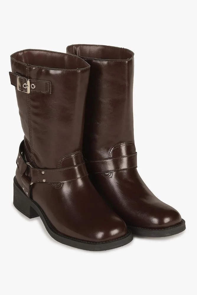 Bota Feminina Cano Médio Mundial Eloa Café 4