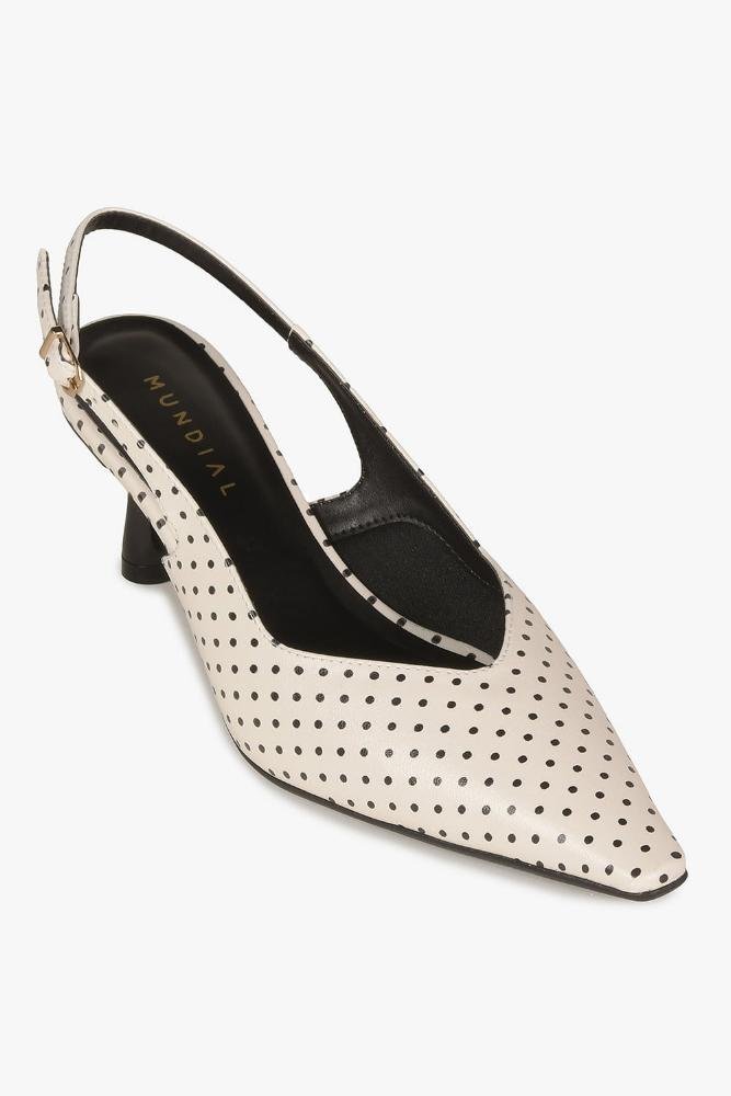 Scarpin Feminino Slingback Mundial Fabianne Off White 2
