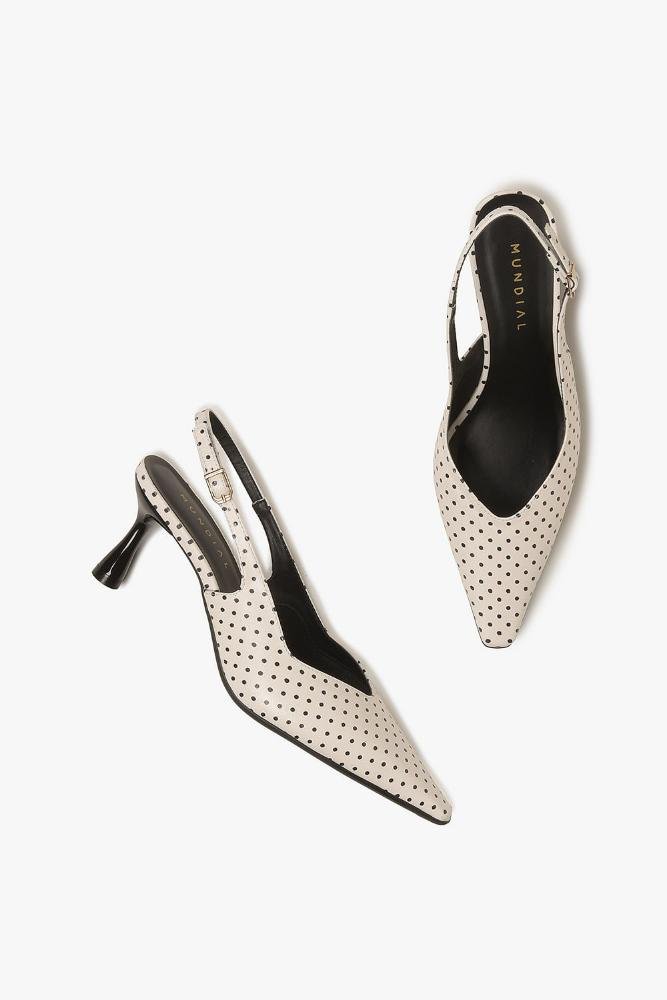 Scarpin Feminino Slingback Mundial Fabianne Off White 3