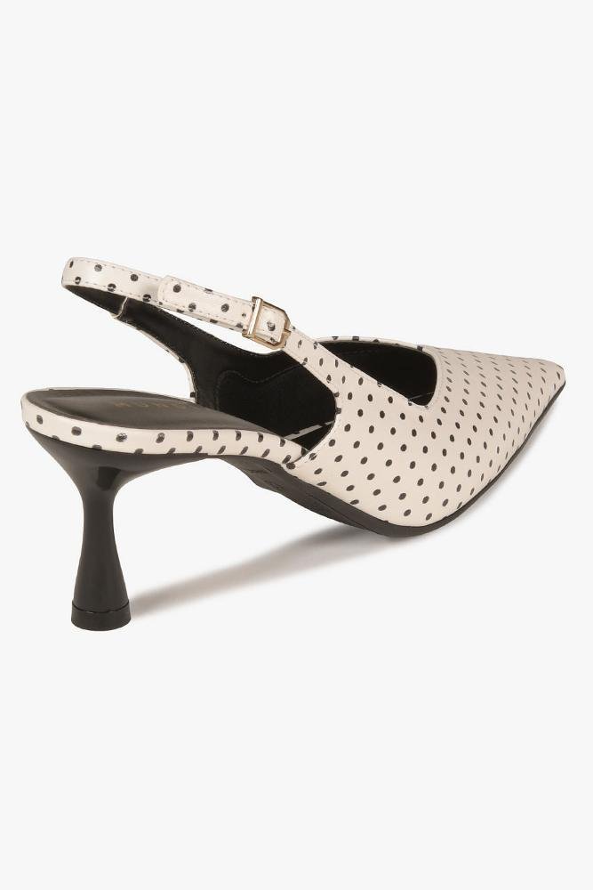 Scarpin Feminino Slingback Mundial Fabianne Off White 4