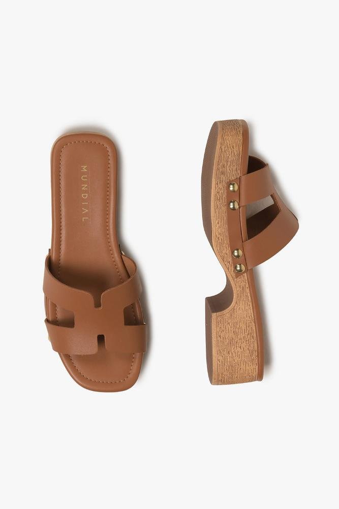 Tamanco Feminino Mundial Nara Caramelo 4