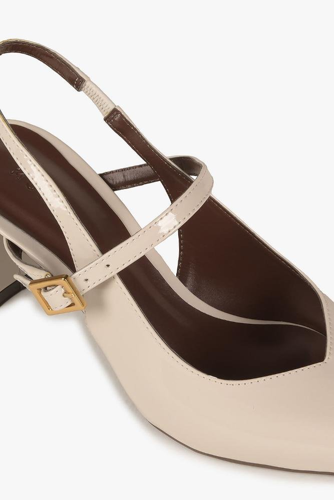 Sapato Feminino Slingback Mundial Veronika Off White 2