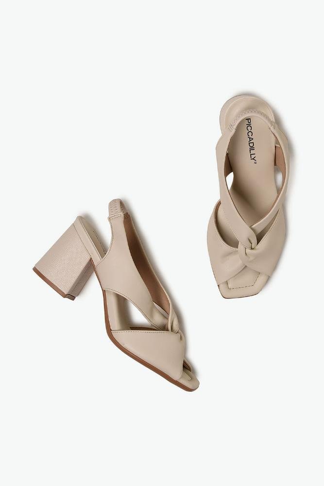 Conforto Feminino Salto Alto Piccadilly Georgine Off White 3