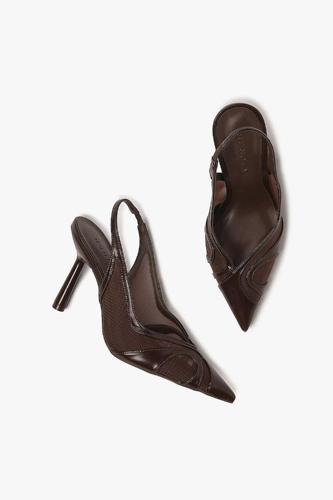 Scarpin Feminino Slingback Mundial Edna Café 3