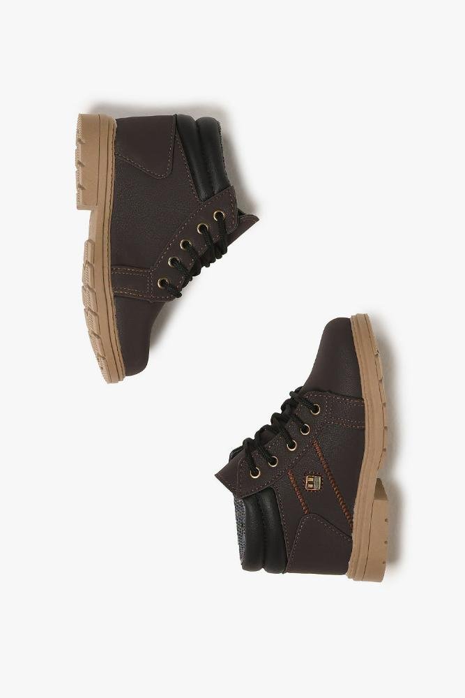Bota Coturno Infantil Cano Curto Ortobaby Dirk Café 3