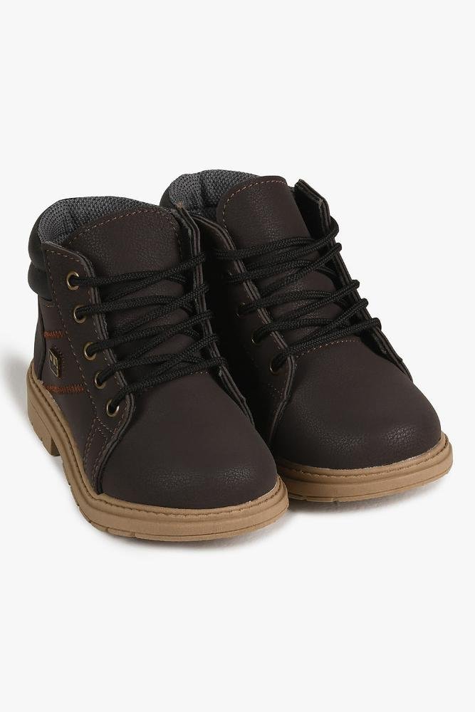 Bota Coturno Infantil Cano Curto Ortobaby Dirk Café 4