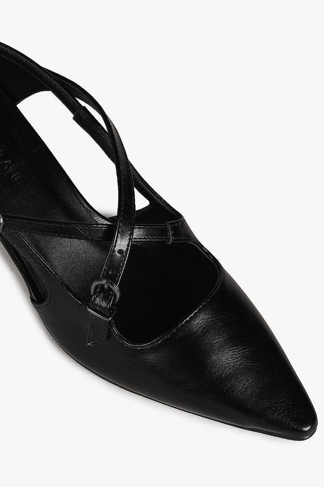 Scarpin Feminino Slingback Mundial Agatha Preto 2