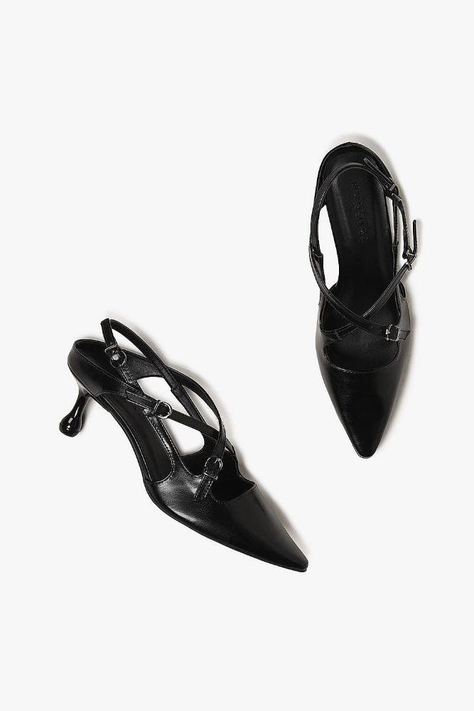 Scarpin Feminino Slingback Mundial Agatha Preto 3