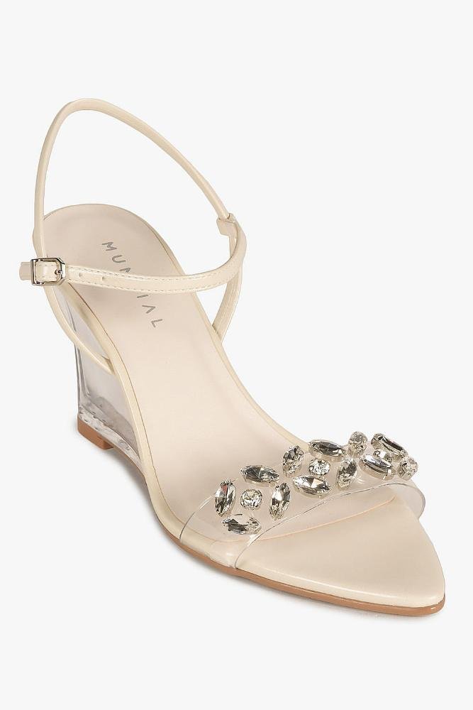 Sandália Feminina Anabela Mundial Margarete Off White 4