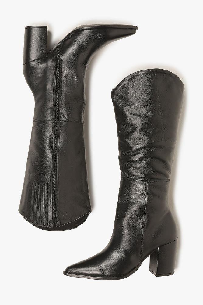 Bota Feminina Cano Longo Mundial Thaina Preto 3
