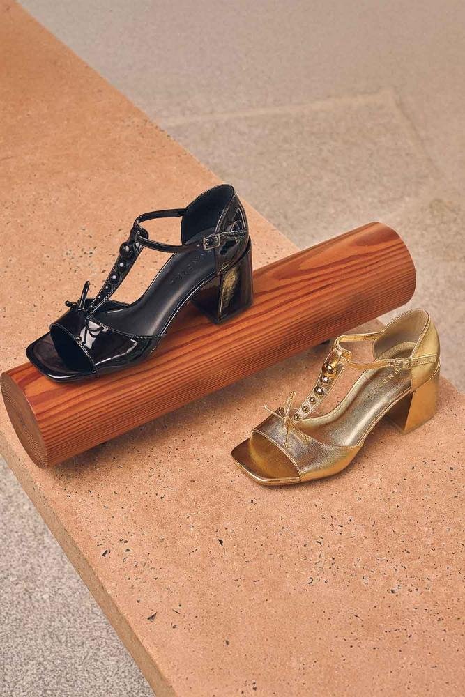 Sandália Feminina Peep Toe Mundial Luciele Dourado 2