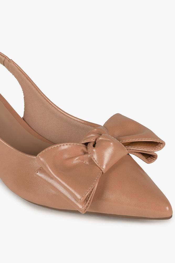 Sapato Feminino Slingback Mundial Olympia Bege 2