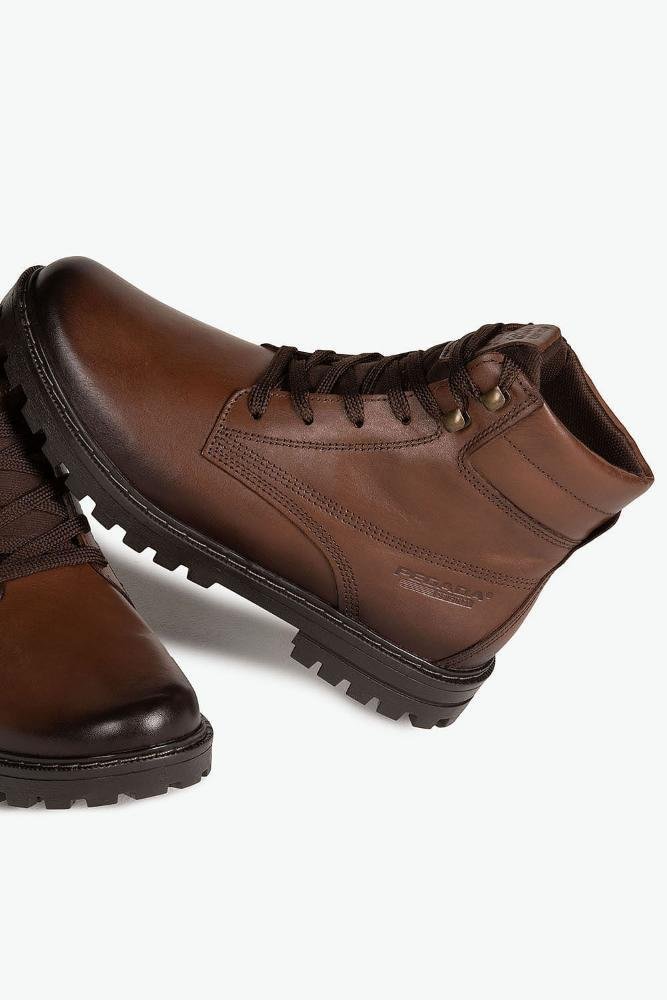 Bota Masculina Coturno Pegada Pinhão Café 2