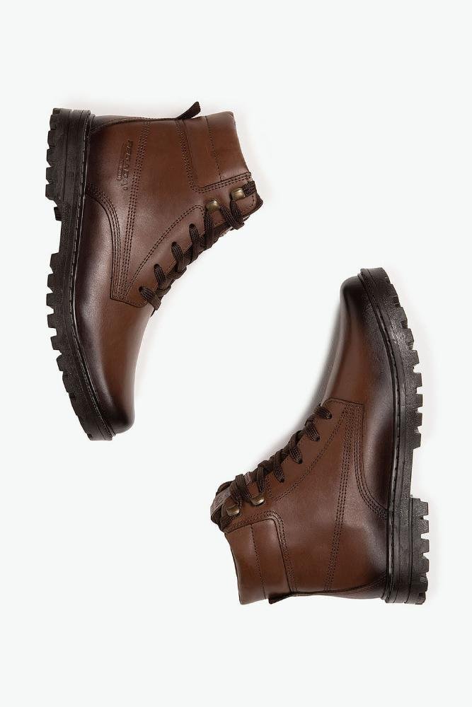 Bota Masculina Coturno Pegada Pinhão Café 3