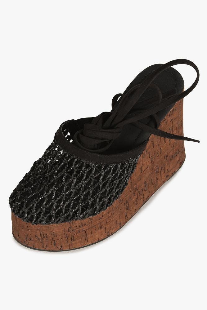 Sandalia Feminino Anabela Mundial Briene Preto 5