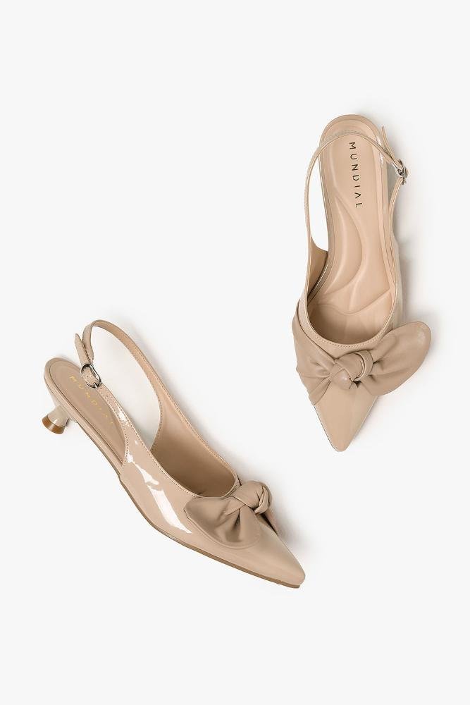 Sapato Feminino Slingback Mundial Palloma Bege 3