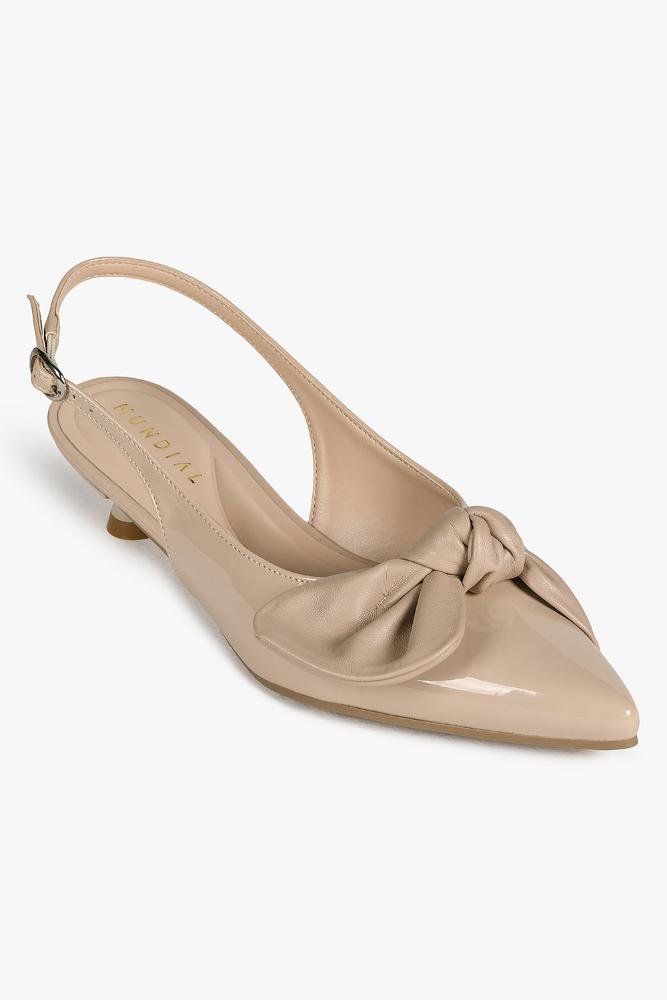 Sapato Feminino Slingback Mundial Palloma Bege 4