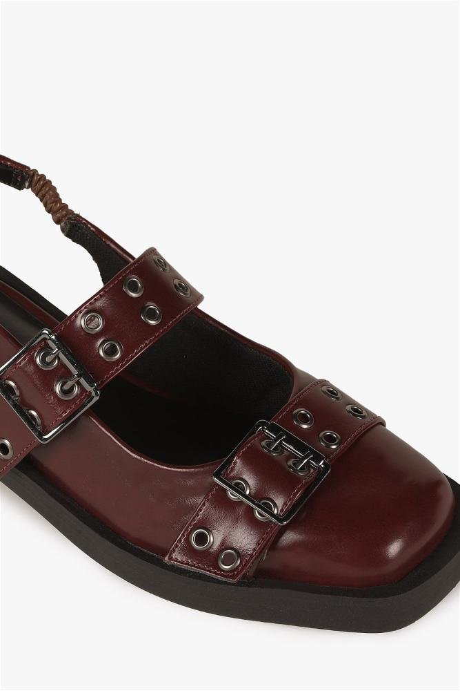 Sapato Feminino Slingback Mundial Eliete Vermelho 2
