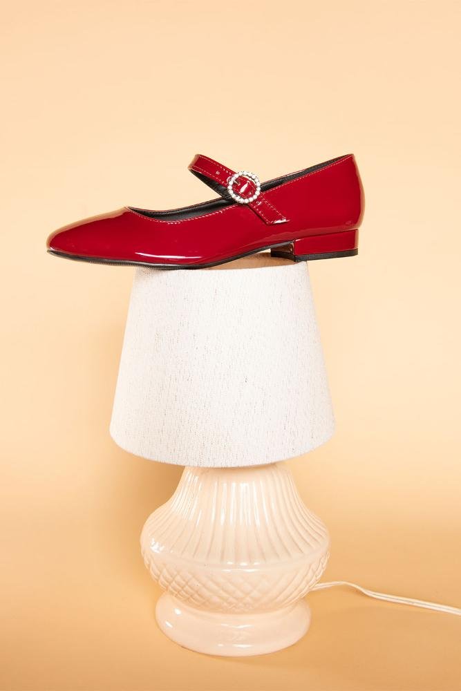 Sapato Feminino De Boneca Mundial Noemia Vermelho 2