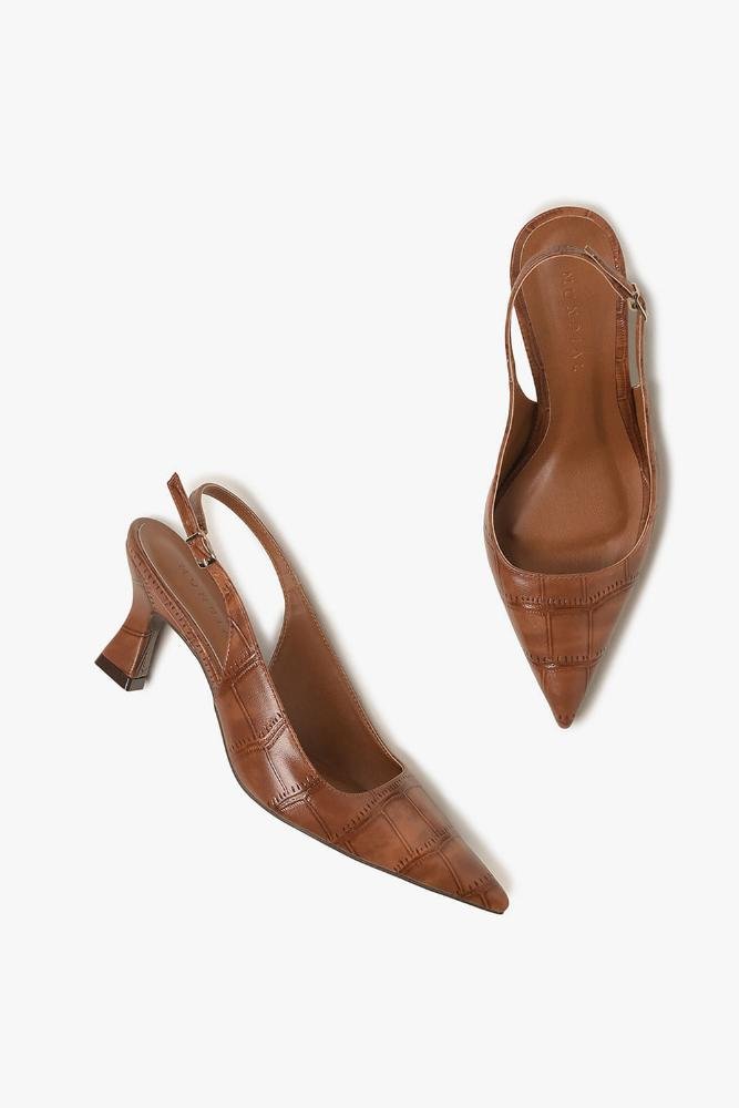 Scarpin Feminino Slingback Mundial Fatima Caramelo 3