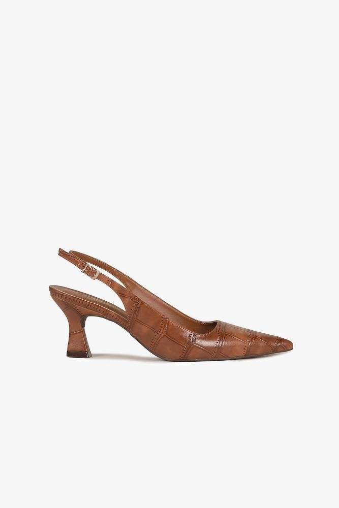 Scarpin Feminino Slingback Mundial Fatima Caramelo 1