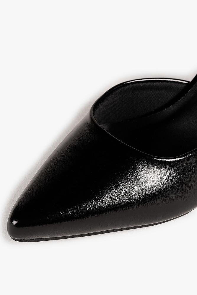 Sapato Feminino Slingback Salto Médio Mundial Klyvia Preto 2
