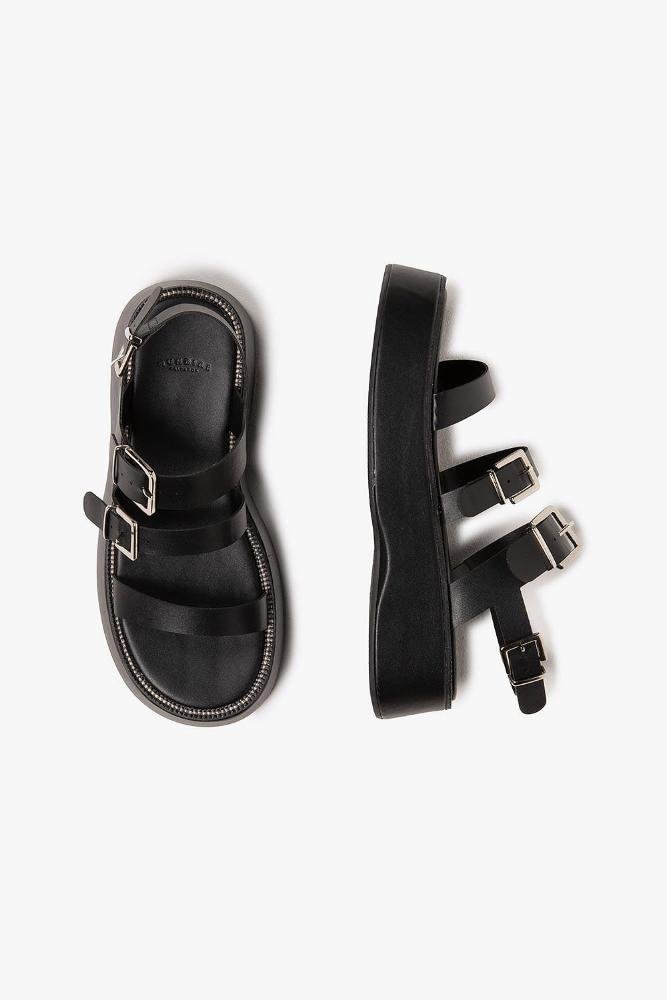 Sandália Feminina Flatform Mundial Skylar Preto 3