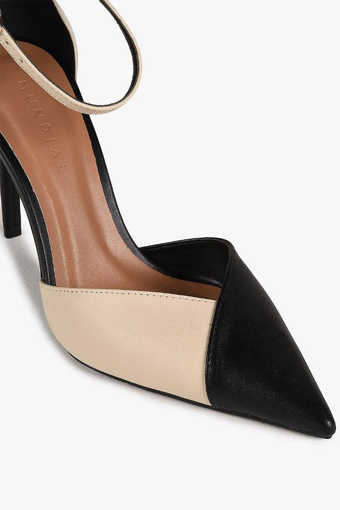 Scarpin Feminino Mundial Ranna Off White/Preto 2