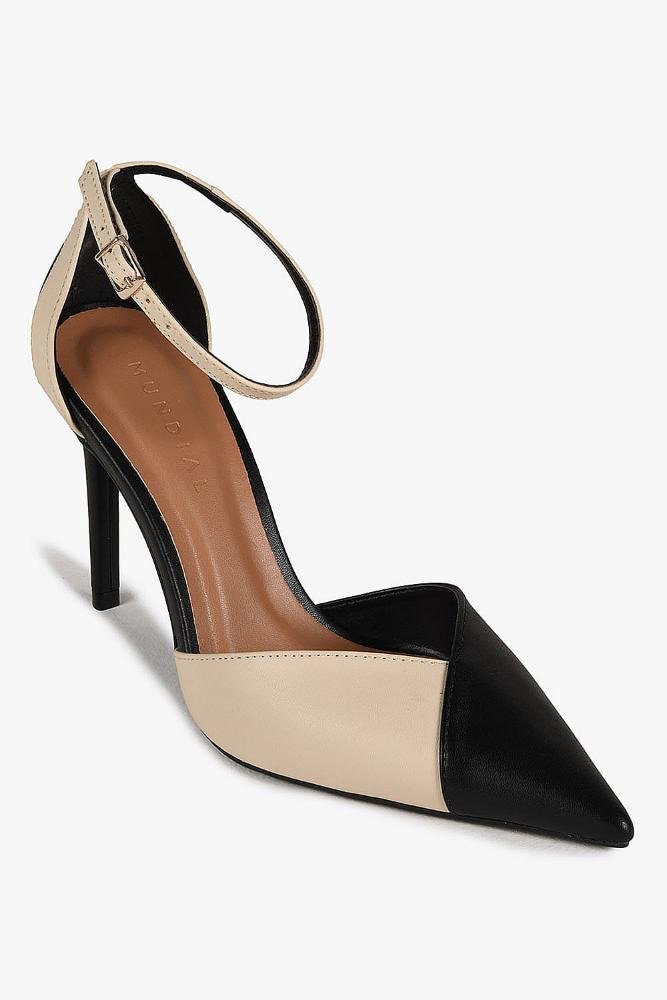 Scarpin Feminino Mundial Ranna Off White/Preto 4