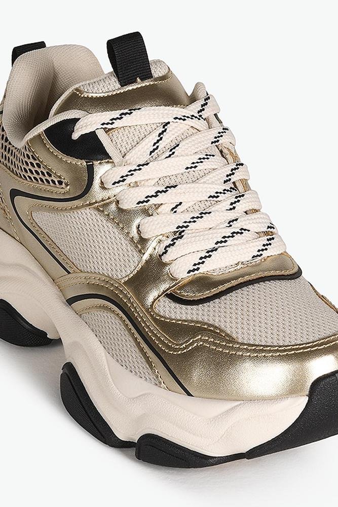 Tênis Feminino Mundial Teresa Off White/Dourado 2