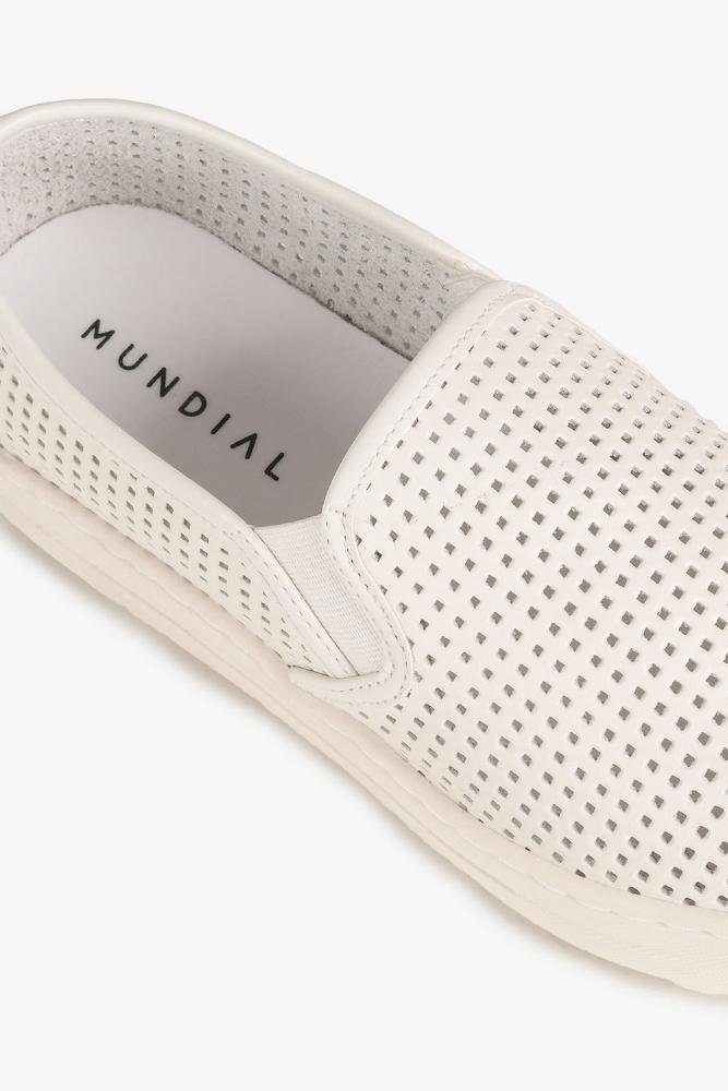 Tênis Feminino Slip On Mundial Rhea Branco 2