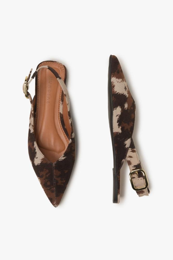Sapatilha Feminina Slingback Mundial Reese Café 3