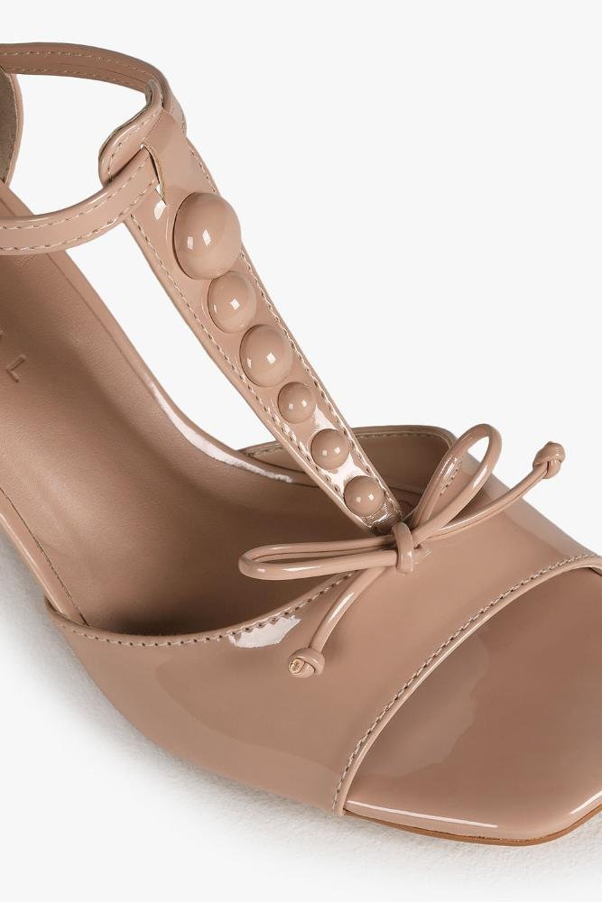 Sandália Feminina Peep Toe Mundial Luciele Bege 2