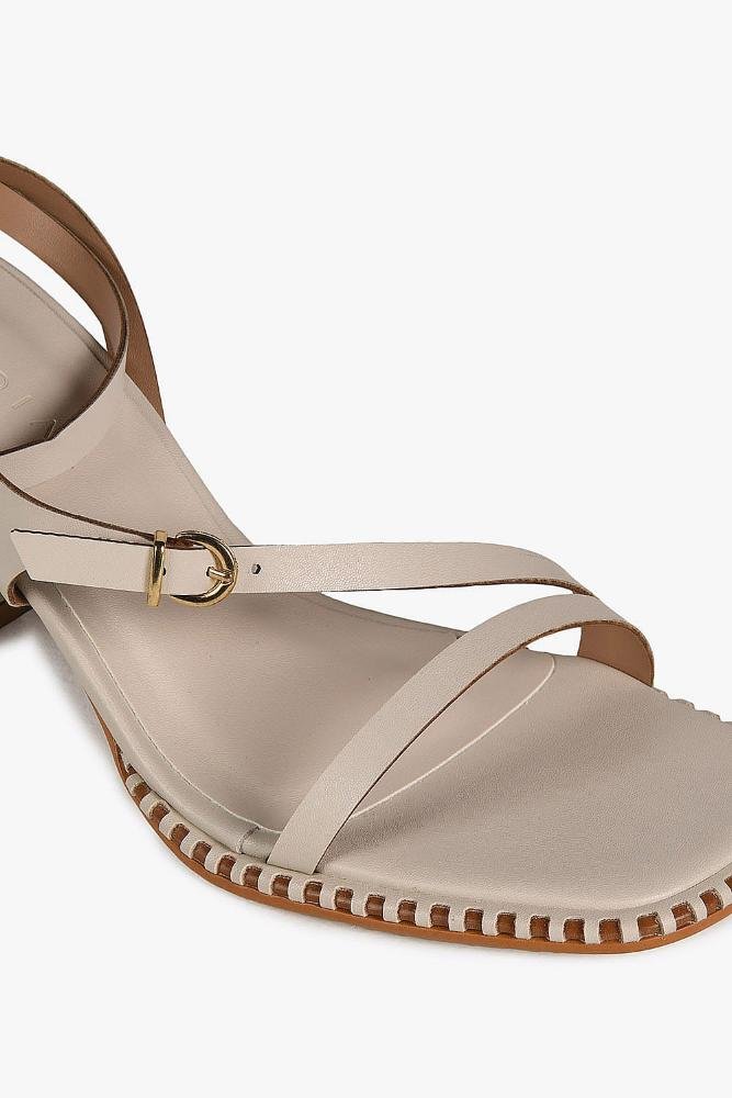 Sandália Feminina Salto Alto Mundial Dylan Off White 2