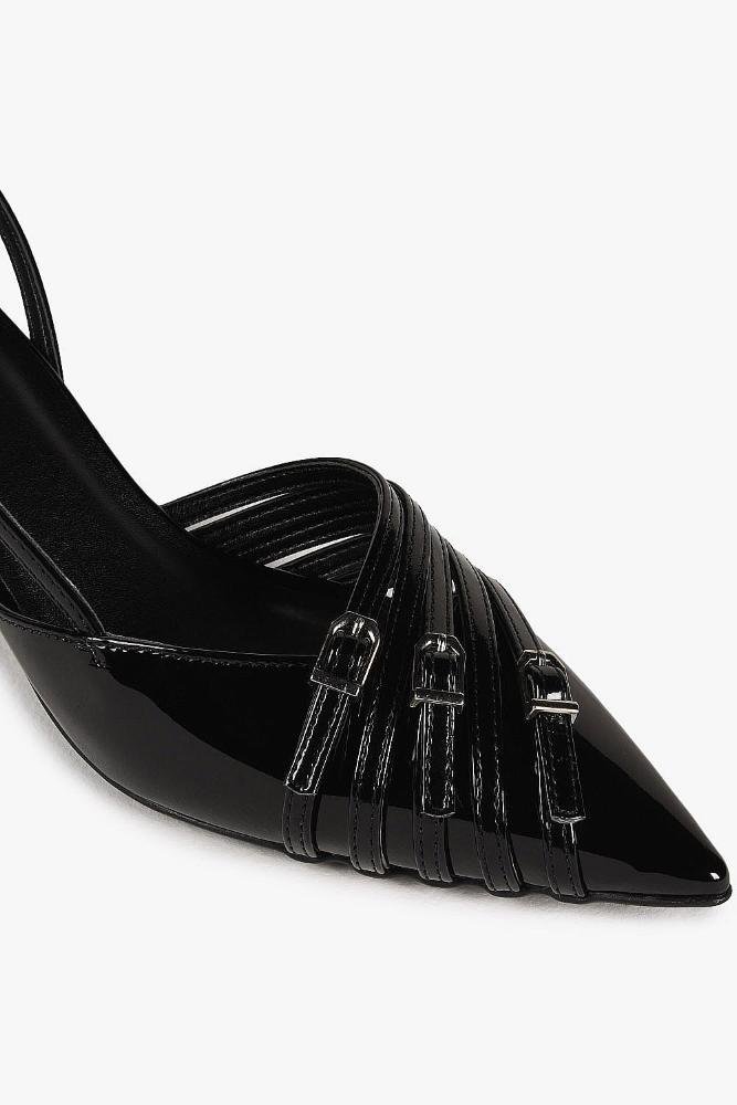 Scarpin Feminino Slingback Mundial Suelly Preto 2
