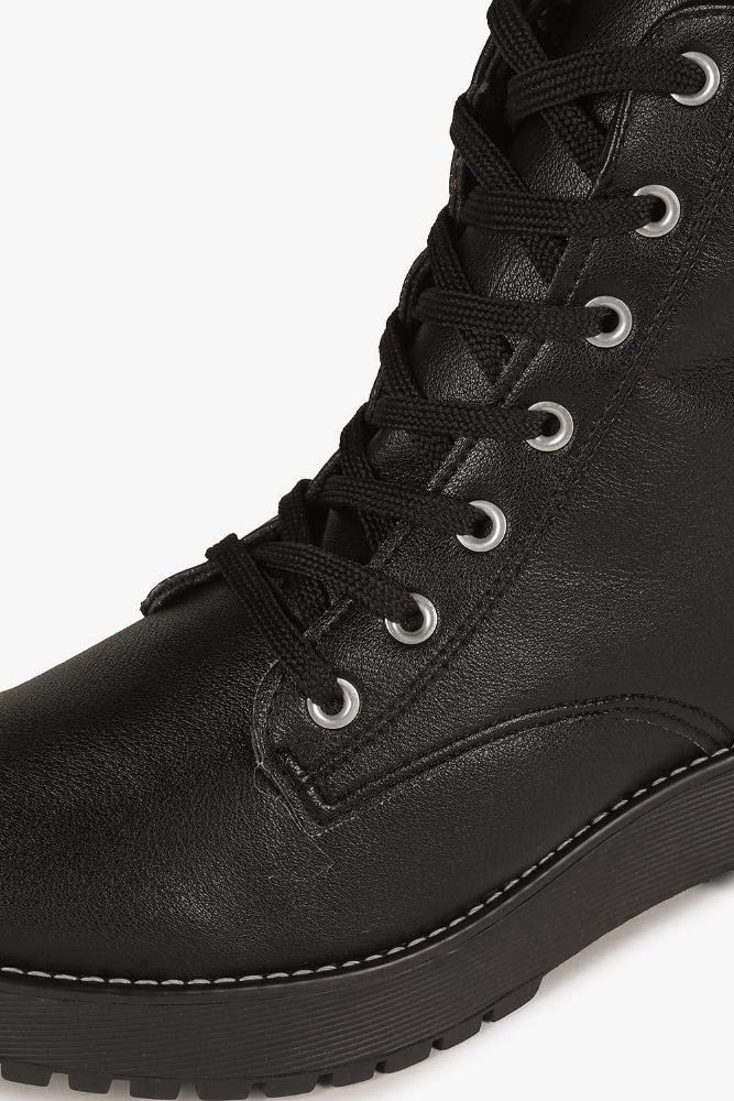 Bota Feminina Coturno Via Marte Swellen Preto 2