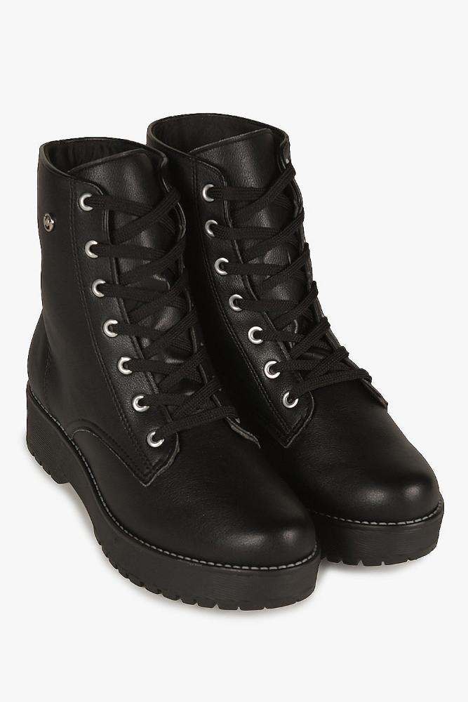 Bota Feminina Coturno Via Marte Swellen Preto 4