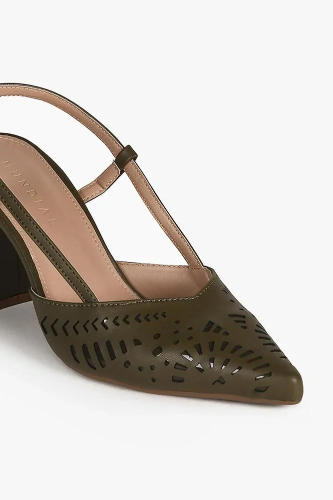 Sapato Feminino Slingback Mundial Miane Verde 2