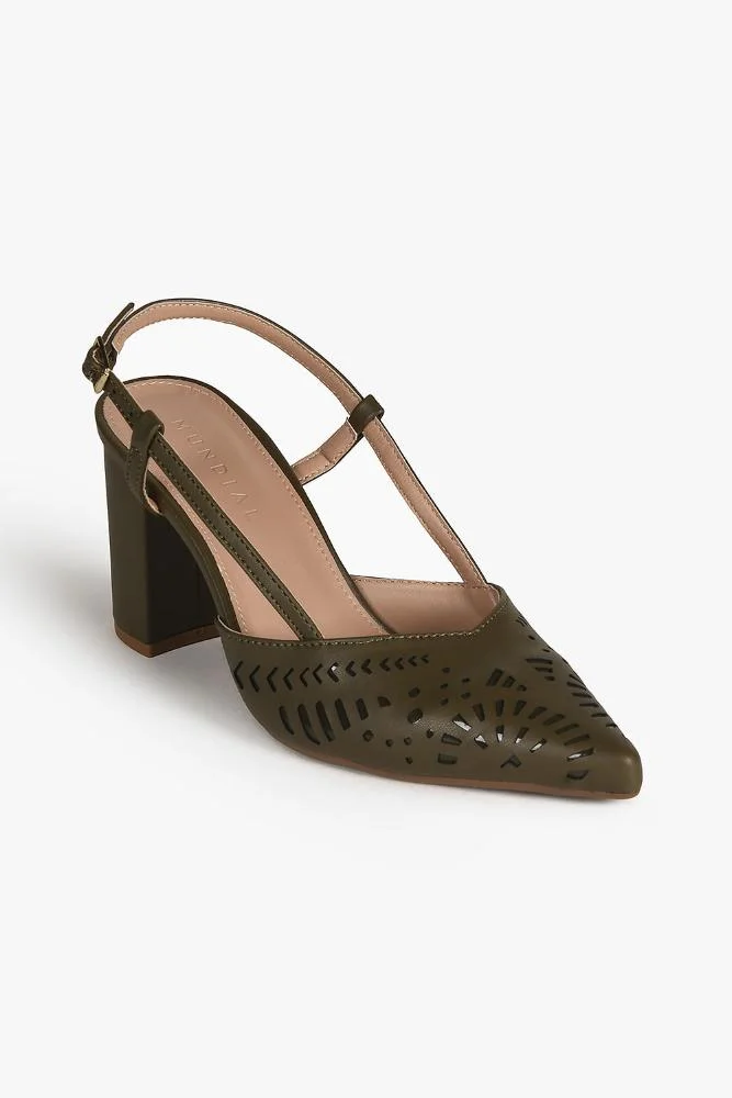 Sapato Feminino Slingback Mundial Miane Verde 4