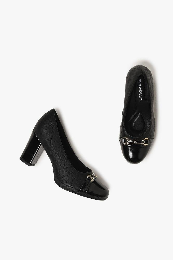 Conforto Feminino Salto Alto Piccadilly Violeta Preto 3