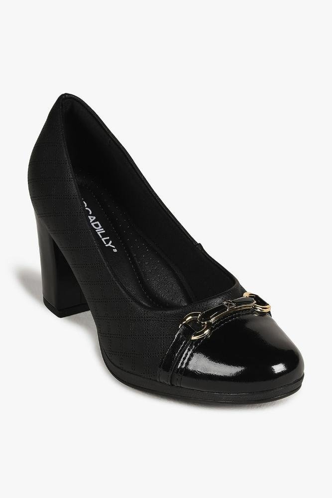 Conforto Feminino Salto Alto Piccadilly Violeta Preto 5