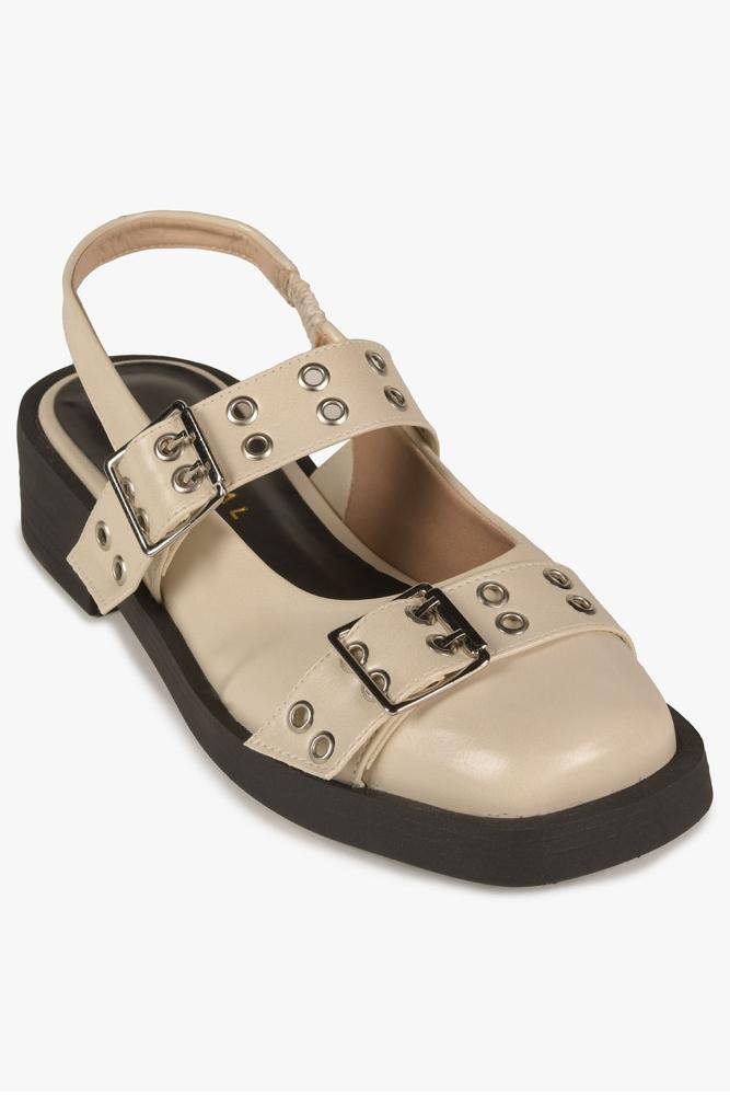 Sapato Feminino Slingback Mundial Eliete Off White 4