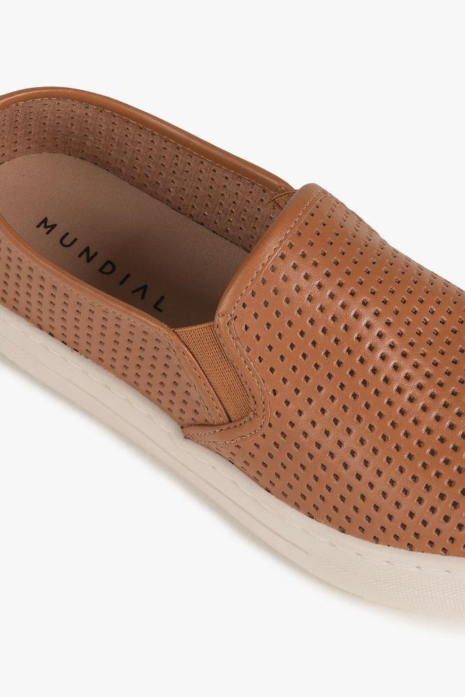 Tênis Feminino Slip On Mundial Rhea Caramelo 2