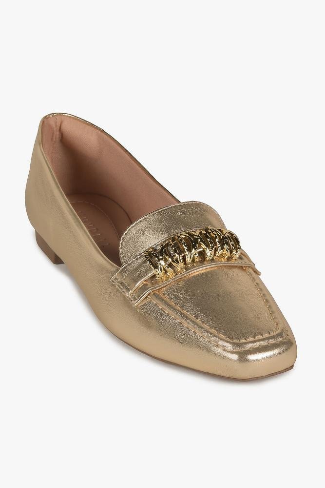 Mocassim Feminino Mundial Agnes Dourado 4